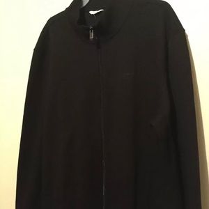 CALVIN KLEIN BLACK FULL ZIP KNIT JACKET SZ XXL